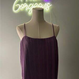 Steve Madden Purple Pleated Tank with adjustable straps. Brand new with tags !